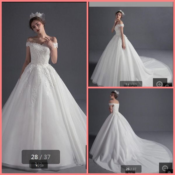 2019 ball gown off the shoulder wedding dress white lace appliques beaded sequined elegant wedding gowns princess v neck bride dresses
2019 ball gown off the shoulder wedding dress white lace appliques beaded sequined elegant wedding gowns princess v neck bride dresses