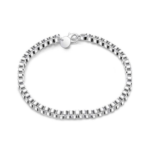 box baby bracelet sterling silver plated bracelet ; brand new men and women 925 silver bracelet spb172, Black
box baby bracelet sterling silver plated bracelet ; brand new men and women 925 silver bracelet spb172, Black