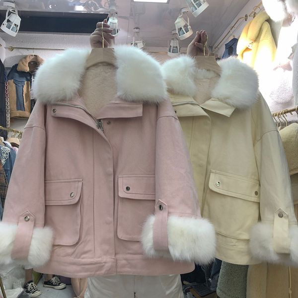 2019 women winter short jacket mujer parkas warm coat female loose fur collar cotton padded jackets plus size overcoat, Black
2019 women winter short jacket mujer parkas warm coat female loose fur collar cotton padded jackets plus size overcoat, Black