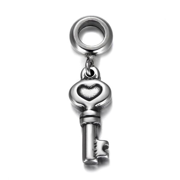 316l stainless steel spacer bail bead key charms 5mm hole polished metal charm accessories for diy bracelet jewelry making, Bronze;silver
316l stainless steel spacer bail bead key charms 5mm hole polished metal charm accessories for diy bracelet jewelry making, Bronze;silver