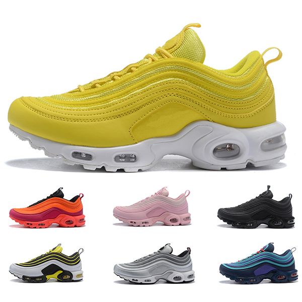 2019 New 97 Plus Tn Mens Women Running Shoes Black White Yellow Red Trainer Sneakers Cushion Breathable Men Walking Sports Shoe
2019 New 97 Plus Tn Mens Women Running Shoes Black White Yellow Red Trainer Sneakers Cushion Breathable Men Walking Sports Shoe