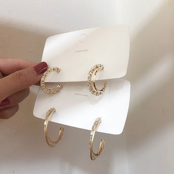 mengjiqiao fashion geometric metal circle hollow zircon hoop earrings for women elegant simple round oorbellen jewelry gifts, Golden;silver
mengjiqiao fashion geometric metal circle hollow zircon hoop earrings for women elegant simple round oorbellen jewelry gifts, Golden;silver