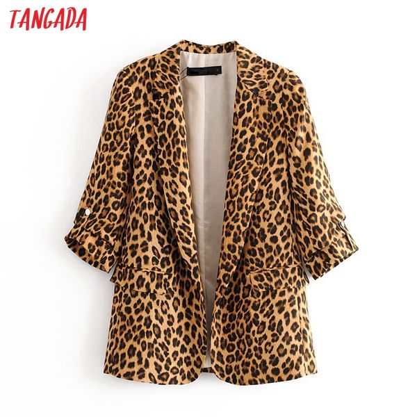 tangada korean style women fashion leopard print blazer pocket elegant high street lady animal pattern blazer suit 3h376, White;black
tangada korean style women fashion leopard print blazer pocket elegant high street lady animal pattern blazer suit 3h376, White;black