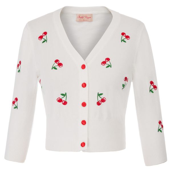 bp women's vintage jackets cardigans cherries embroidery 3/4 sleeve v-neck cropped knitting coat knitwear, Black;brown
bp women's vintage jackets cardigans cherries embroidery 3/4 sleeve v-neck cropped knitting coat knitwear, Black;brown