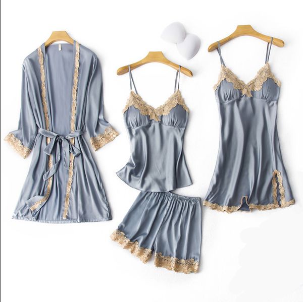 nighties gown set women 4pcs nightshirts v-neck cami pajamas sleepwear sleep bathrobe lady wear home suit nightgown spring robe, Black;red
nighties gown set women 4pcs nightshirts v-neck cami pajamas sleepwear sleep bathrobe lady wear home suit nightgown spring robe, Black;red
