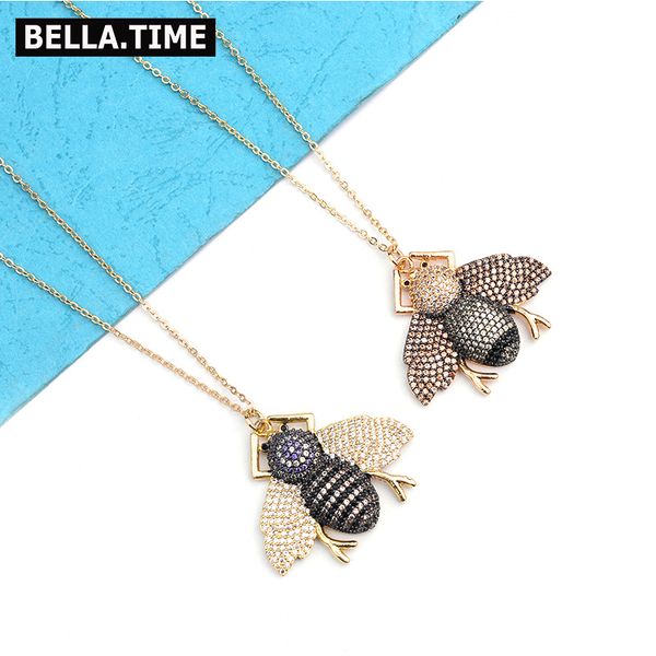 4 colors boho long bee insect pendant necklaces for women adjustable gold-color chain lady honeybee charm necklace bijoux nks220, Silver
4 colors boho long bee insect pendant necklaces for women adjustable gold-color chain lady honeybee charm necklace bijoux nks220, Silver