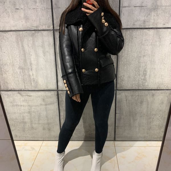 lady genuine sheep leather with fur short jacket 100% real lambskin jacket, Black
lady genuine sheep leather with fur short jacket 100% real lambskin jacket, Black
