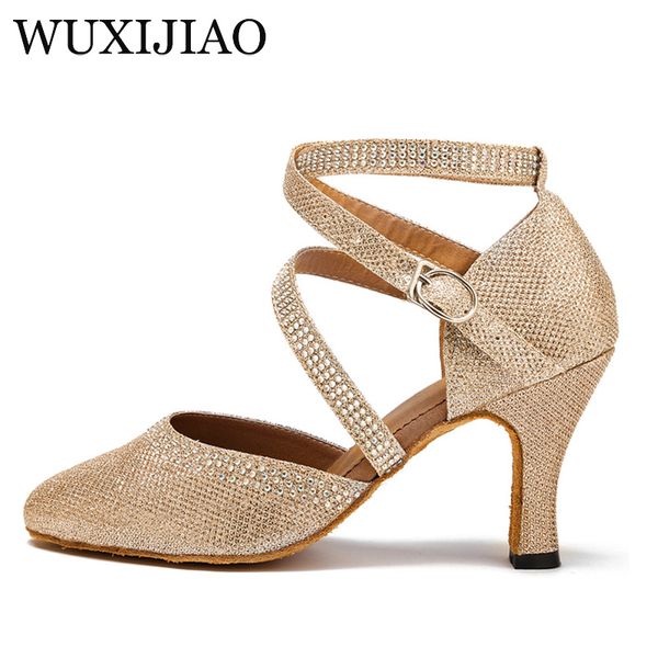 wuxijiao women latin dance shoes salsa shoes social party for female tango samba ballroom dance heel 7.5cm
wuxijiao women latin dance shoes salsa shoes social party for female tango samba ballroom dance heel 7.5cm