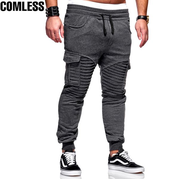 2019 new men's fold stitching fitness long pants sideways big pockets fashion design sweatpants casual pants man big size s-xxxl, Black
2019 new men's fold stitching fitness long pants sideways big pockets fashion design sweatpants casual pants man big size s-xxxl, Black