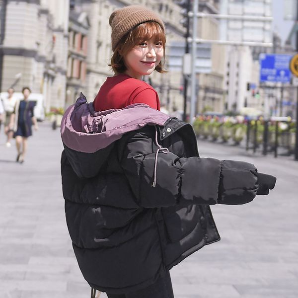 yeyelana 2019 women winter jacket hooded warm coat down cotton padded jacket female short parkas winter coat women plus size, Black
yeyelana 2019 women winter jacket hooded warm coat down cotton padded jacket female short parkas winter coat women plus size, Black