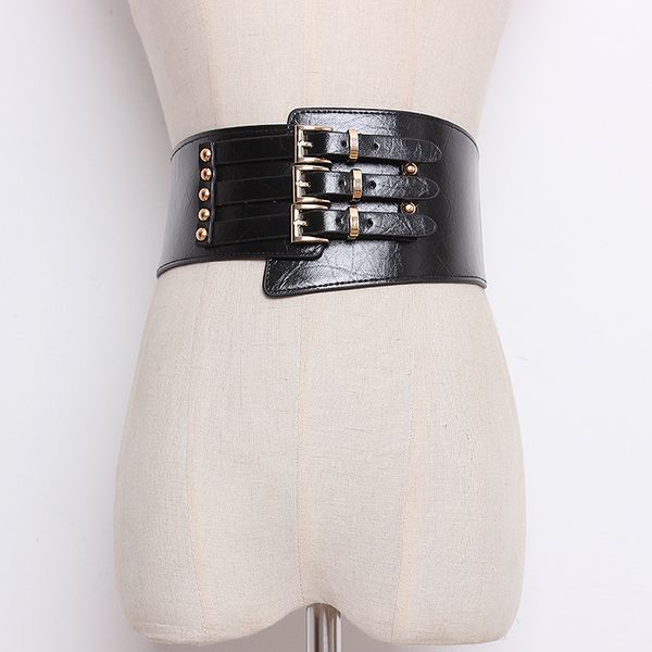 women's runway fashion elastic pu leather cummerbunds female dress corsets waistband belts decoration wide belt r1359, Black;brown
women's runway fashion elastic pu leather cummerbunds female dress corsets waistband belts decoration wide belt r1359, Black;brown