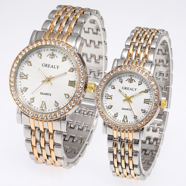 lovers' wristwatches fashion diamond watch dial alloy band watches for women men business clock toop time, Slivery;brown
lovers' wristwatches fashion diamond watch dial alloy band watches for women men business clock toop time, Slivery;brown
