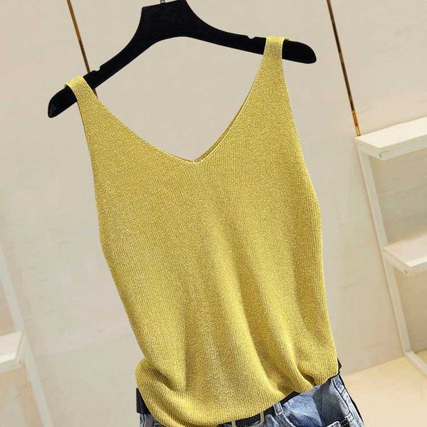 women's summer knitted camisole tank female summer new loose-fit sleeveless outer wear v-neck shirts, White
women's summer knitted camisole tank female summer new loose-fit sleeveless outer wear v-neck shirts, White