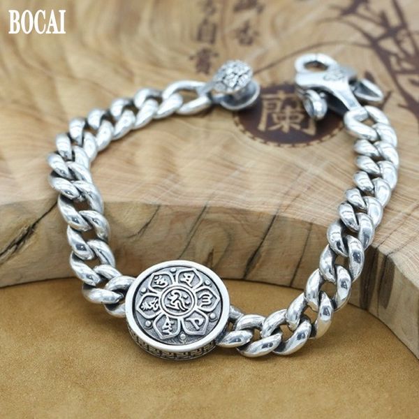 new s925 pure silver bracelet male fashion chinese style six-word mantra turning men and women bracelet men's silver, Golden;silver
new s925 pure silver bracelet male fashion chinese style six-word mantra turning men and women bracelet men's silver, Golden;silver