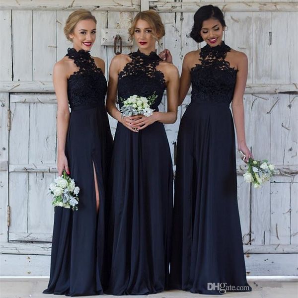 high neck lace long bridesmaid dresses 2020 new design custom pleats a-line high split chiffon evening party gowns formal prom dress b92, Blue;red
high neck lace long bridesmaid dresses 2020 new design custom pleats a-line high split chiffon evening party gowns formal prom dress b92, Blue;red