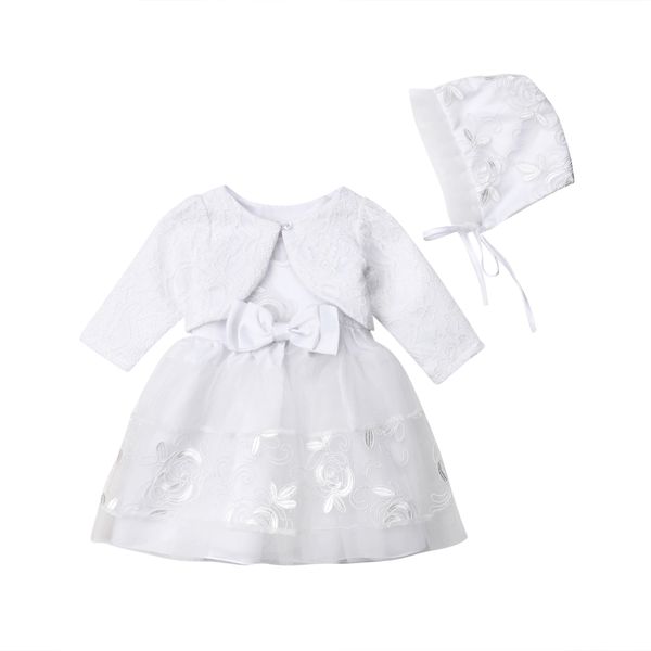 2018 Baby Girls Ivory Lace 3Pcs Clothes Set Babies Party Christening Dress Bonnet Jacket 0-18M
2018 Baby Girls Ivory Lace 3Pcs Clothes Set Babies Party Christening Dress Bonnet Jacket 0-18M