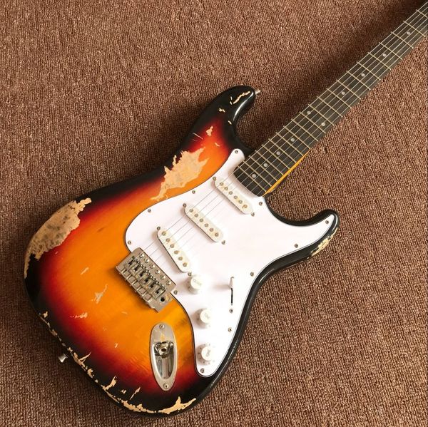 новый стандарт на заказ ретро реликвии st gitaar, ручная электрическая гитара, палисандр гриф
новый стандарт на заказ ретро реликвии st gitaar, ручная электрическая гитара, палисандр гриф