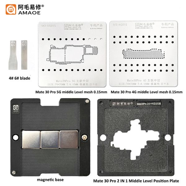 amaoe middle layer steel mesh plant tin platform for huawei mate 30 pro bga reballing stencil template
amaoe middle layer steel mesh plant tin platform for huawei mate 30 pro bga reballing stencil template