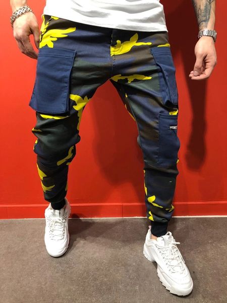 2019 youth sports slim hip hop 3 colors camouflage printed men casual pants personality trousers, Black
2019 youth sports slim hip hop 3 colors camouflage printed men casual pants personality trousers, Black