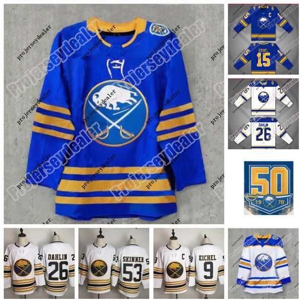 Youth Buffalo Sabres 2020 Royal Blue 50th Season Jersey Jack Eichel Jeff Skinner Montour Rasmus Dahlin Rasmus Ristolainen Carter Hutton
Youth Buffalo Sabres 2020 Royal Blue 50th Season Jersey Jack Eichel Jeff Skinner Montour Rasmus Dahlin Rasmus Ristolainen Carter Hutton
