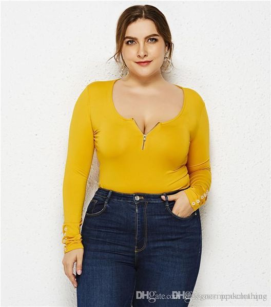 button long sleeve tees fashion casual women clothing plus size scoop neck womens designer tshirts zipper, White
button long sleeve tees fashion casual women clothing plus size scoop neck womens designer tshirts zipper, White