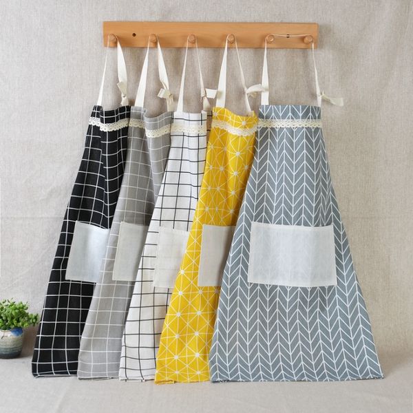 50pcs cotton linen plaid lace apron korea adjustable kitchen cooking apron sleeveless with pockets w9852
50pcs cotton linen plaid lace apron korea adjustable kitchen cooking apron sleeveless with pockets w9852