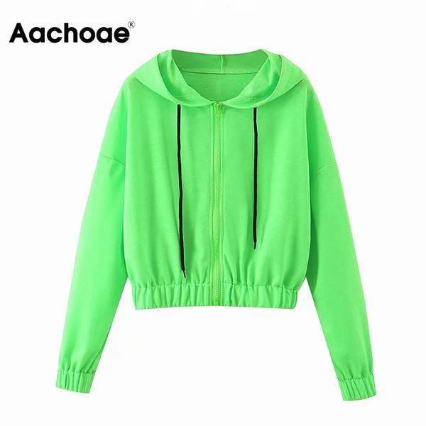 aachoae fashion hoodies women zipper hooded sweatshirt solid long sleeve casual crop green sweatshirt woman outwear, Black
aachoae fashion hoodies women zipper hooded sweatshirt solid long sleeve casual crop green sweatshirt woman outwear, Black