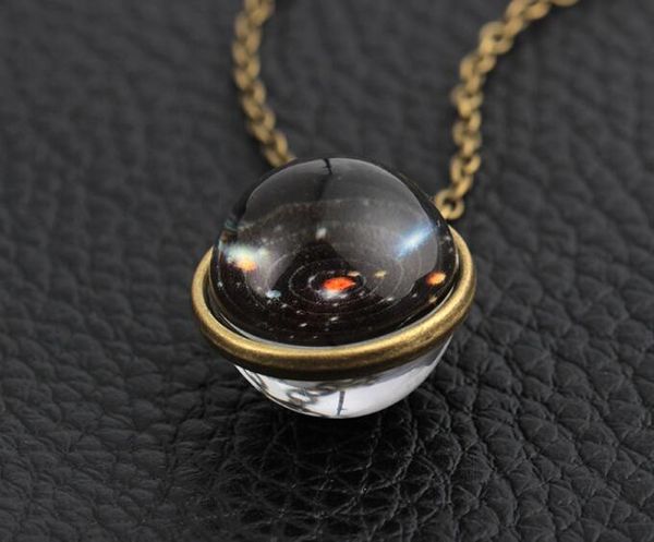 new nebula galaxy double sided pendant necklace universe planet jewelry glass art picture handmade statement necklace gb76, Silver
new nebula galaxy double sided pendant necklace universe planet jewelry glass art picture handmade statement necklace gb76, Silver