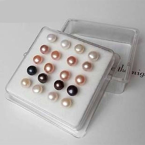 20pcs/box 925 sterling silver freshwater pearl earrings 6mm flat shape white black pearl for women stud earring, Golden
20pcs/box 925 sterling silver freshwater pearl earrings 6mm flat shape white black pearl for women stud earring, Golden
