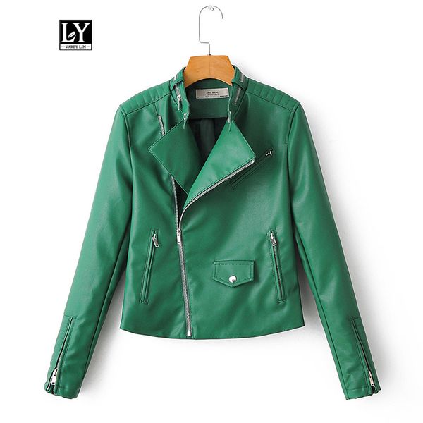 ly varey lin поддельный мягкой кожи pu куртка женщины rivet zipper тонкий байкер пальто женщины повседневная искусственная кожа черный зелен, Black
ly varey lin поддельный мягкой кожи pu куртка женщины rivet zipper тонкий байкер пальто женщины повседневная искусственная кожа черный зелен, Black
