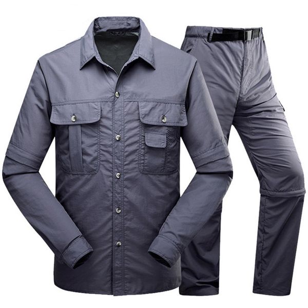 men women outdoor quick dry sports sets breathable anti-uv removable sleeve clothing climbing camping tactical shirts pants, White;black
men women outdoor quick dry sports sets breathable anti-uv removable sleeve clothing climbing camping tactical shirts pants, White;black