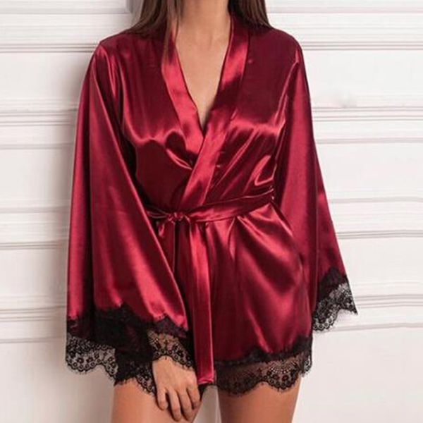 women satin night dress silk lace lingerie nightgown sleepwear robe peignoir femme ropa mujer invierno 2018 dropshipping, Black;red
women satin night dress silk lace lingerie nightgown sleepwear robe peignoir femme ropa mujer invierno 2018 dropshipping, Black;red