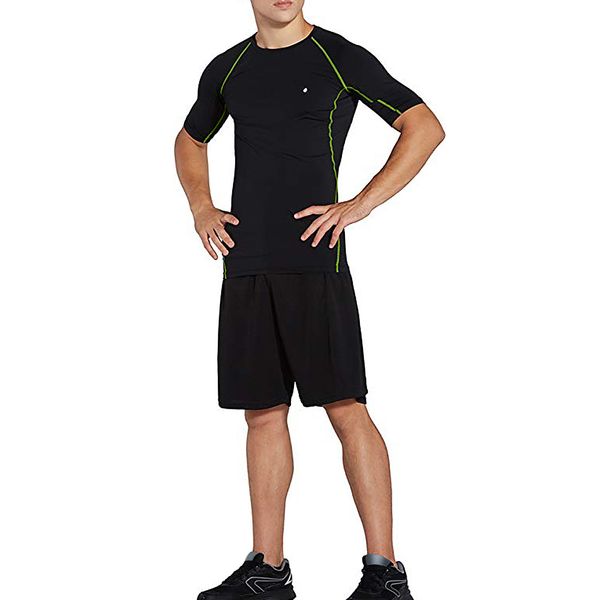 men compression sports set 3 pack with compression t-shirt loose fitting shorts tight leggings pants for running cycling, White;black
men compression sports set 3 pack with compression t-shirt loose fitting shorts tight leggings pants for running cycling, White;black