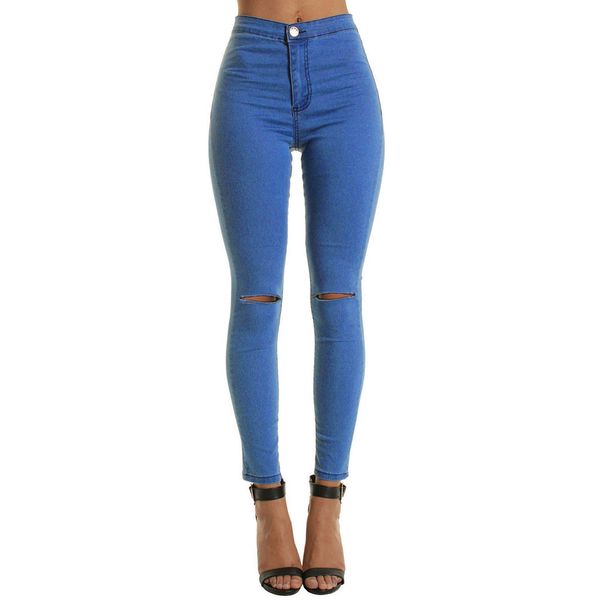2019 jeans women solid slim hole long jeans zippers pants casual fashion slim trousers skinny woman mid waist, Blue
2019 jeans women solid slim hole long jeans zippers pants casual fashion slim trousers skinny woman mid waist, Blue