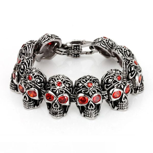 высокое качество личности старинные титановые стальные черепа рубиновые цепи браслет браслеты скобка кружева мужские панк ювелирные изделия, Golden;silver
высокое качество личности старинные титановые стальные черепа рубиновые цепи браслет браслеты скобка кружева мужские панк ювелирные изделия, Golden;silver