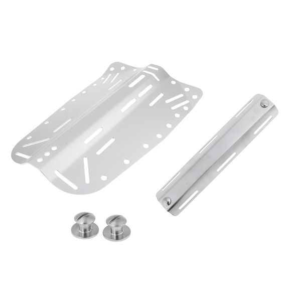 tech diving backplate with single tank adapter and 2 book screws hardware accessories for underwater scuba divers
tech diving backplate with single tank adapter and 2 book screws hardware accessories for underwater scuba divers