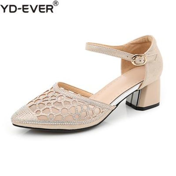 2020 genuine leather women sandals crystal high heels summer pointed toe shoes ankle strap women thick heel sandals, Black 
2020 genuine leather women sandals crystal high heels summer pointed toe shoes ankle strap women thick heel sandals, Black