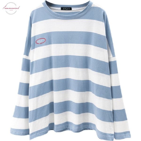korean harajuku style loose striped t shirt fashion wild embroidery student bf wind long sleeved casual t shirt, White
korean harajuku style loose striped t shirt fashion wild embroidery student bf wind long sleeved casual t shirt, White