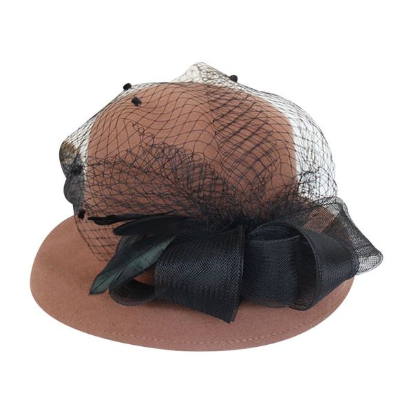 ladies women 1920s vintage cloche hat fascinator feather mesh veil bowknot party wedding winter faux felt bucket cap, Blue;gray
ladies women 1920s vintage cloche hat fascinator feather mesh veil bowknot party wedding winter faux felt bucket cap, Blue;gray