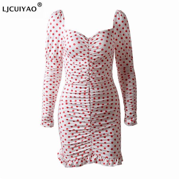 ljcuiyao dot print backless party dress women ruffles sleeve spring dress elegant bodycon fashion mini dresses sundress, Black;gray
ljcuiyao dot print backless party dress women ruffles sleeve spring dress elegant bodycon fashion mini dresses sundress, Black;gray