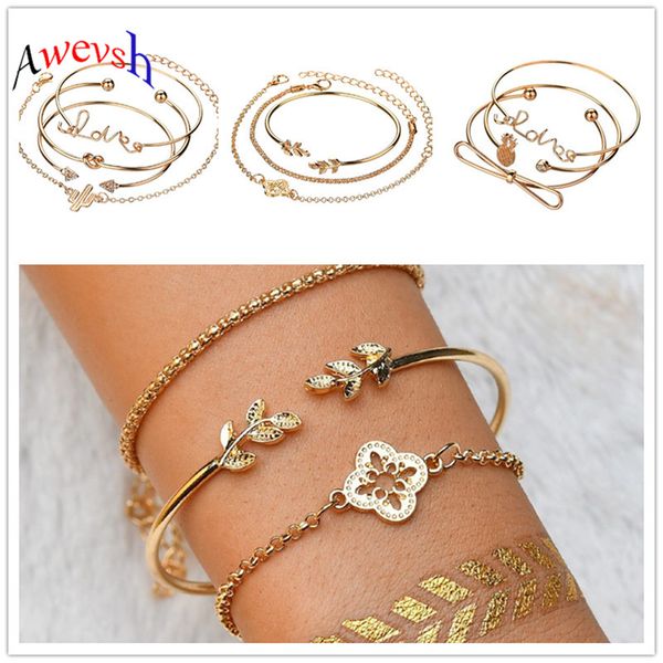 awevsh fashion bohemia triangle knot hand cufflinks chain charm bracelet bangle for women gold bracelets set female jewelry, Golden;silver
awevsh fashion bohemia triangle knot hand cufflinks chain charm bracelet bangle for women gold bracelets set female jewelry, Golden;silver