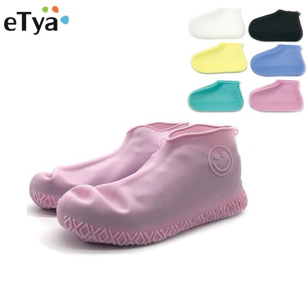 etya 1pair women men reusable shoes cover plastics waterproof elastic latex shoes covers anti-slip rain boot accessories, White;pink
etya 1pair women men reusable shoes cover plastics waterproof elastic latex shoes covers anti-slip rain boot accessories, White;pink