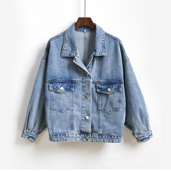 new fashion women jackets 2019 spring autumn casual loose denim jacket turn-down collar long sleeve jeans coat solid blue, Black;brown
new fashion women jackets 2019 spring autumn casual loose denim jacket turn-down collar long sleeve jeans coat solid blue, Black;brown
