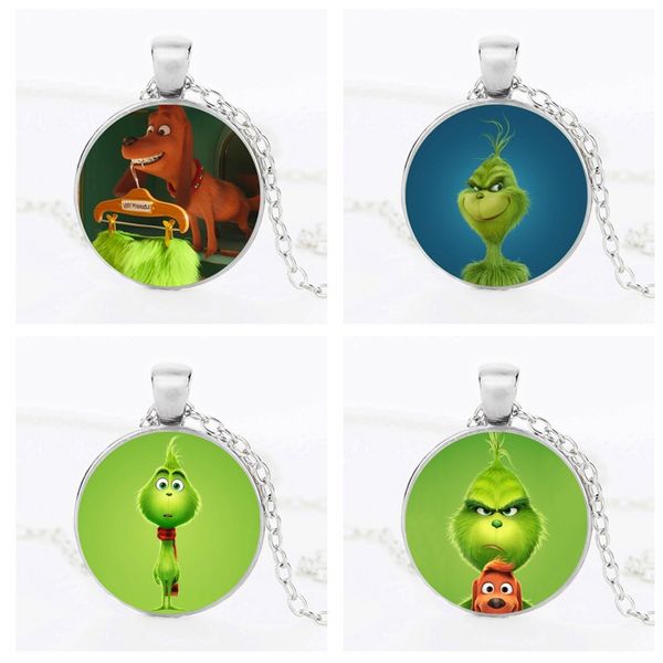 green monster grinch multicolor time gemstone necklace christmas new products europe united states popular women men jewelry gift, Silver
green monster grinch multicolor time gemstone necklace christmas new products europe united states popular women men jewelry gift, Silver