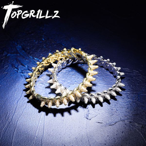 rillz new spikes rivet bracelets luxury iced out bling cubic zircon bangles round cuban link hip hop jewelry for men, Golden;silver
rillz new spikes rivet bracelets luxury iced out bling cubic zircon bangles round cuban link hip hop jewelry for men, Golden;silver
