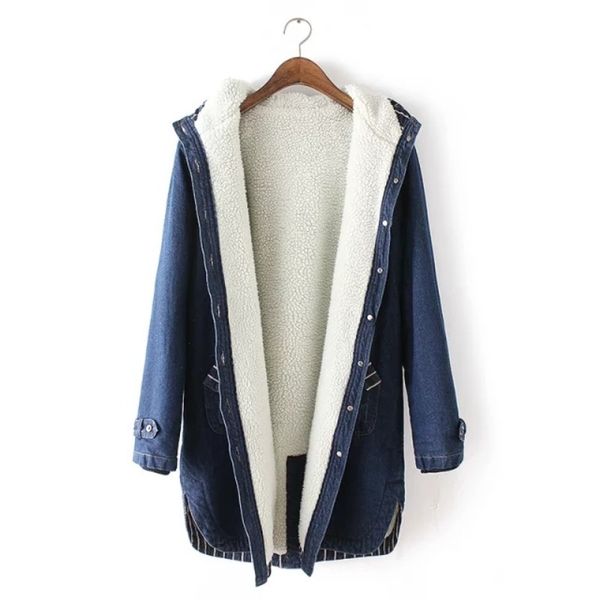 korea fashion selling long jean coat womens windbreaker hooded loose fit warm lining blue overcoat outwear pocket costumes, Tan;black
korea fashion selling long jean coat womens windbreaker hooded loose fit warm lining blue overcoat outwear pocket costumes, Tan;black