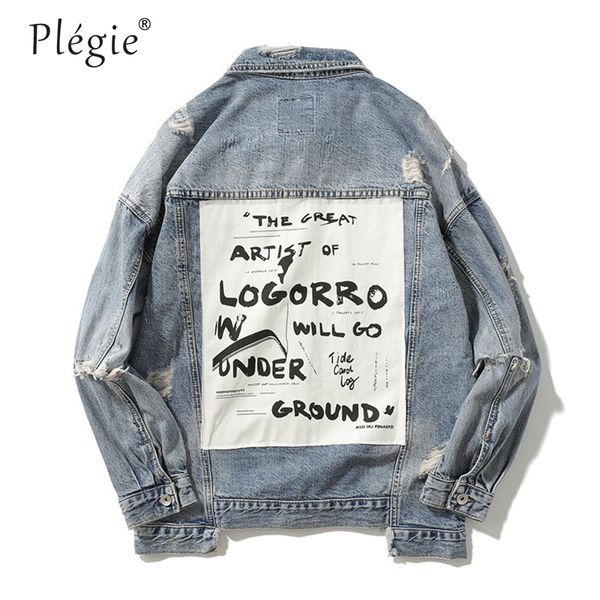 plegie mens denim jacket distressed hip hop vintage patchwork jacket jeans 2018 letter printed ripped denim jackets streetwears, Black;brown
plegie mens denim jacket distressed hip hop vintage patchwork jacket jeans 2018 letter printed ripped denim jackets streetwears, Black;brown