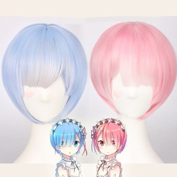 color rem wig or ram re: zero start life in another world play costumes & cosplay halloween, Black
color rem wig or ram re: zero start life in another world play costumes & cosplay halloween, Black