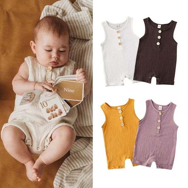 summer newborn outfit baby boys girls jumpsuit solid print sleeveless romper infant kids playsuits 2020, Blue
summer newborn outfit baby boys girls jumpsuit solid print sleeveless romper infant kids playsuits 2020, Blue