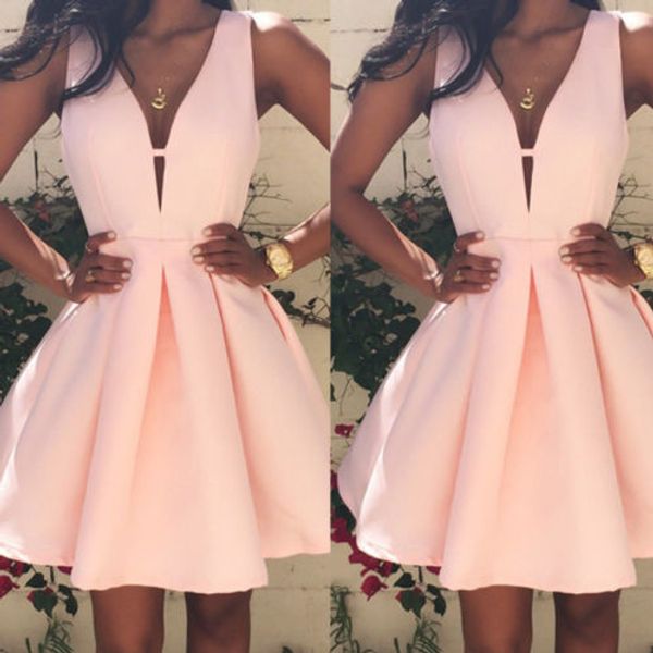 2018 women summer casual sleeveless v-neck cocktail party short mini dress size s-xl, Black;gray
2018 women summer casual sleeveless v-neck cocktail party short mini dress size s-xl, Black;gray